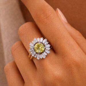 "Carsten" Stacked 3pc Canary Ring